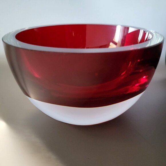 Red Badash Penelope 6" Mouth-Blown European Lead-Free Crystal Bowl - Picture 1 of 7